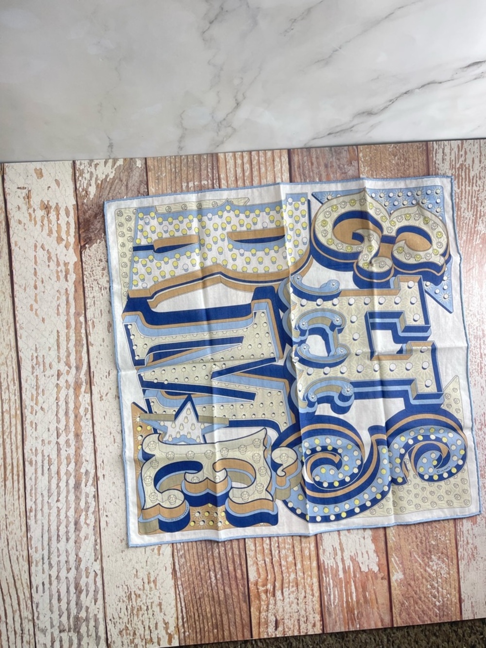 Hermes Electrique 45cm Silk Scarf - Dimitri Rybaltchenko Like New Authentic - Picture 2 of 14